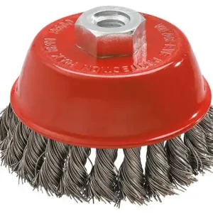 Szczotka druciana doczołowa 100 mm x M14, INOX Bezpieczne zakupy